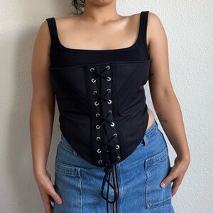 Dion Lee Corset Laced Utility Tank - Women’s US 10 (Black)